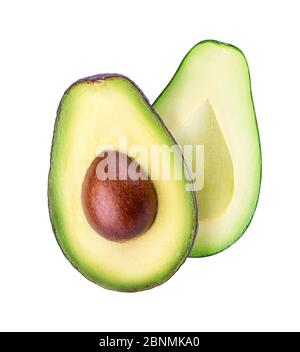 Fresh avocados isolated on white background Stock Photo