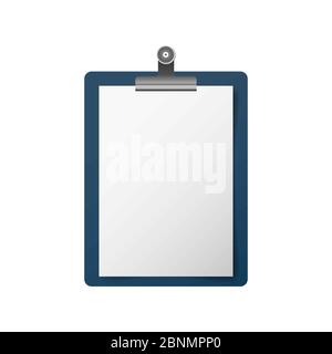 Folder with white sheet of paper, vector Stock Photo