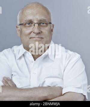 Man in white shirt Stock Photo