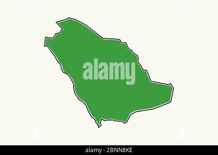 Saudi arabia map sketch vector. Business concepts background graphics design. Stock Vector