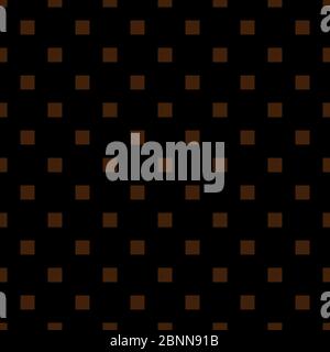 Geometric square polka seamless pattern vector illustration. Black, brown color. Perfect for backgrounds, backdrop, fabric designs and wallpapers. Stock Vector