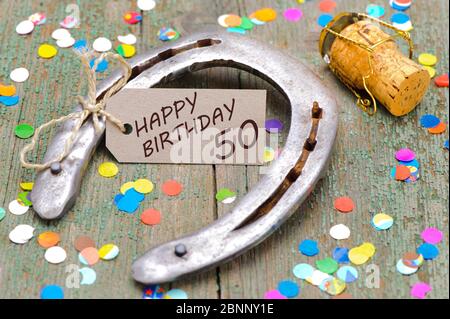 Happy 50th birthday Stock Photo