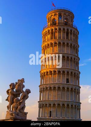 Leaning Tower, Pisa, Tuscany, Italy, Europe Stock Photo