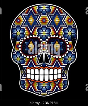 Mexican sugar skull, Dia de los Muertos icons set Stock Vector Image ...