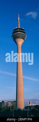 Panoramic view of the Rheinturm (Rhine Tower).  Düsseldorf, Germany Stock Photo