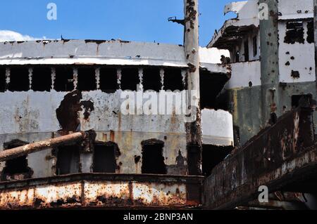 Abandoned boats in Rabaul Harbour, Papua New Guinea Stock Photo