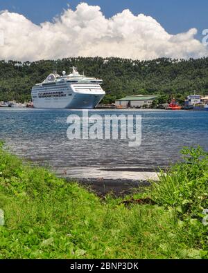 Sea Princess docked in Rabaul, Papua New Guinea Stock Photo