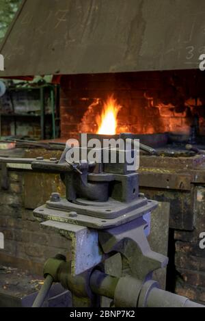 Embers and Flames of a smith's forge Stock Photo - Alamy