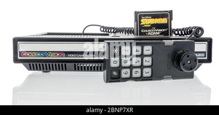 Winneconne,  WI - 5 May 2020:  A package of a Coleco Vision video game system on an isolated background Stock Photo