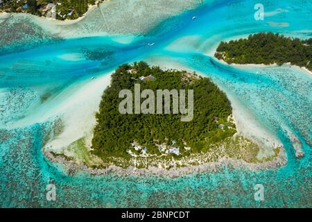 Lagoons at Northwest of Moorea, Moorea, French Polynesia Stock Photo