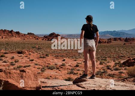 USA, United States of America, Nevada, Valley of Fire, White Domes Trail, National Park, Sierra Nevada, California Stock Photo