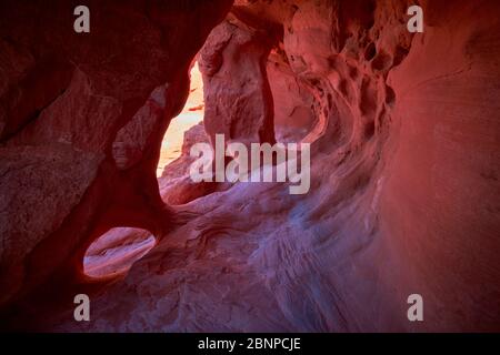 USA, United States of America, Nevada, Valley of Fire, White Domes Trail, National Park, Sierra Nevada, California Stock Photo