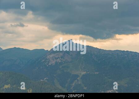 Gathering thunderstorm, Hoher Ifen, 2230m, Allgäu Alps, Kleinwalsertal, Vorarlberg, Austria, Europe Stock Photo
