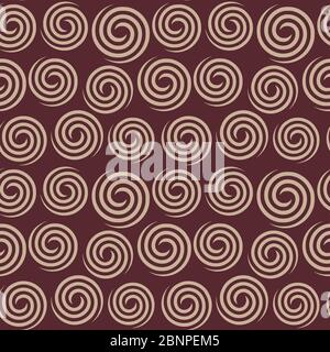 Hand drawn modern spiral seamless pattern scribble background. Fabric design, backgrounds, backdrop, pattern fill and wallpapers. Stock Vector