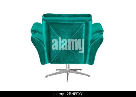 armchair. Modern designer chair on white background. Texture chair. Stock Photo