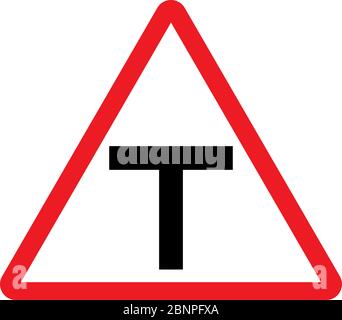 Junction Traffic Road Sign Stock Vector Image & Art - Alamy