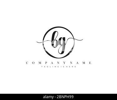 BG initials signature logo. Handwriting logo vector templates. Logo for ...