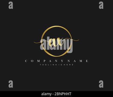 AX Signature style monogram.Calligraphic lettering icon vector Stock Vector