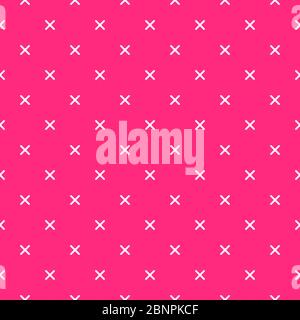 "x" letter seamless pattern in white color and pink color background. Stock Vector