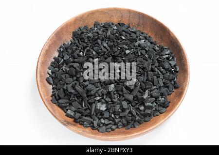 A large plate of activated carbon Stock Photo