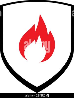 Heat or fire protection icon vector. Manufacturing products trader sign. Perfect for backgrounds, backdrop, icon, sign, symbol, label, sticker, button Stock Vector