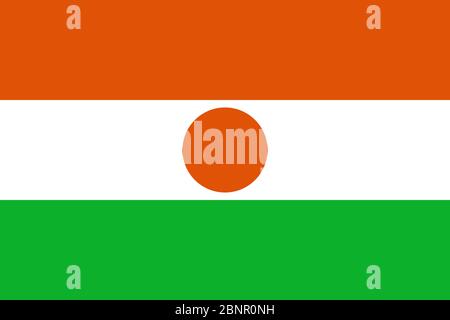 Niger national flag vector illustration. Perfect for backgrounds, backdrop, business concepts, chart, label, sticker and wallpapers. Stock Vector