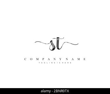 ST Initial handwriting logo vector. Stock Vector
