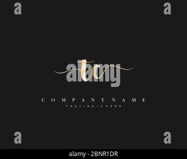 TC Initial handwriting logo vector. Stock Vector