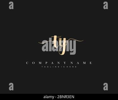 TY Initial handwriting logo vector. Stock Vector