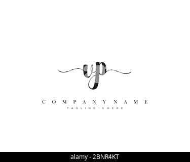 VP Initial handwriting logo vector. Stock Vector