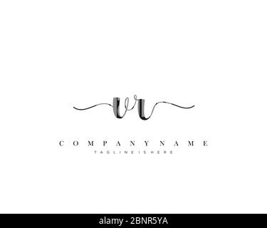 VR Initial handwriting logo vector. Stock Vector