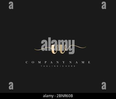 VV Initial handwriting logo vector. Stock Vector