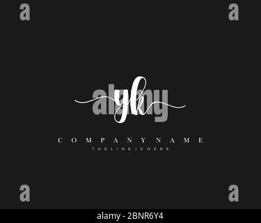 YG Initial handwriting logo vector. Stock Vector