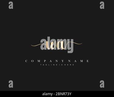 WA Initial handwriting logo vector. Stock Vector