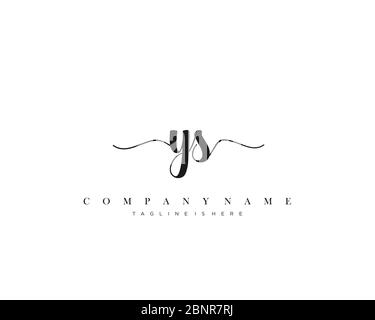 YS Initial handwriting logo vector. Stock Vector