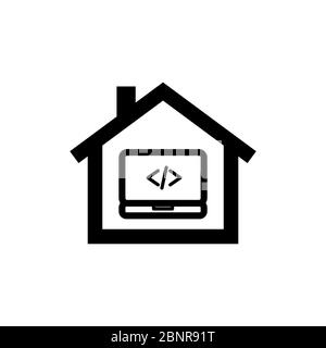 development at home vector graphic design illustration Stock Vector