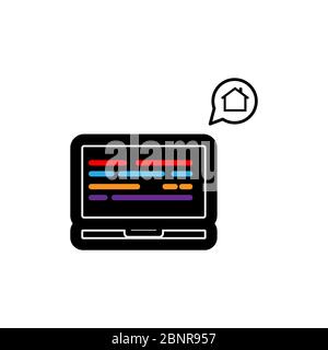 development at home vector graphic design illustration Stock Vector