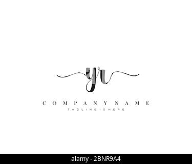 YR Initial handwriting logo vector. Stock Vector