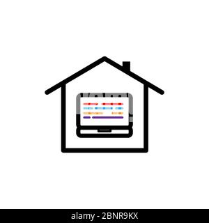 development at home vector graphic design illustration Stock Vector