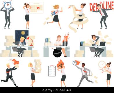 Busy man rushing to work cartoon illustration Stock Vector Image & Art ...