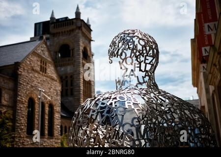 Montreal, Canada - June, 2018: Shadows II by the Spanish artist Jaume Plensa at the sculpture garden of Montreal Museum of fine arts in  Canada Stock Photo