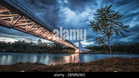 USA, California, Redding, Sundial Bridge Stock Photo