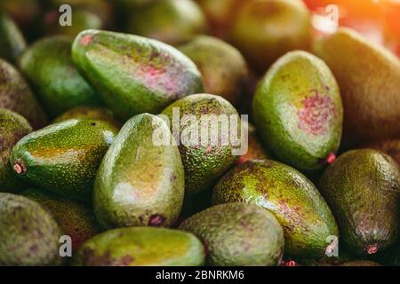 Ripe avocados at Farmer's market Stock Photo
