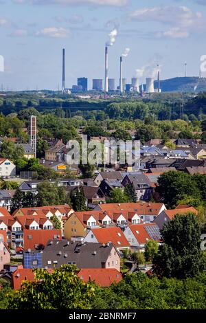 Bottrop, Ruhr area, North Rhine-Westphalia, Germany - Apartment buildings with solar roofs, solar settlement, Innovation City Ruhr, model city Bottrop Stock Photo