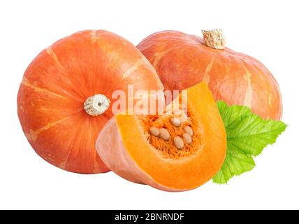 Set of pumpkins isolated on white background Stock Photo