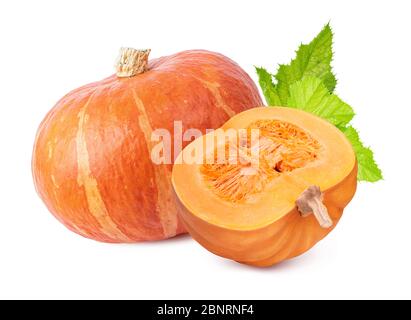 Set of pumpkins isolated on white background Stock Photo