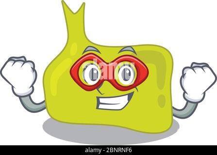 A cartoon drawing of pituitary in a Super hero character Stock Vector