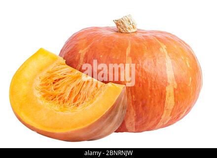 Set of pumpkins isolated on white background Stock Photo