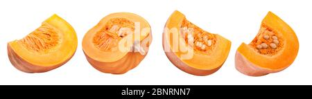 Set of pumpkins isolated on white background Stock Photo