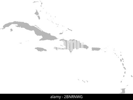 Caribbean island map vector graphics design. Gray background. Perfect for business concepts, backgrounds, backdrop, banner, poster, sticker, label and Stock Vector